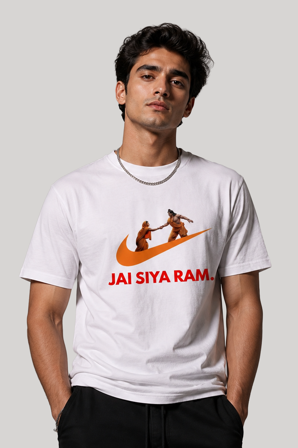 Jai Siya Ram Regular Fit T-Shirt for Men/Women